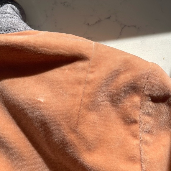 Reiss Aubrie double breasted velvet jacket/blazer, in peach/pink color - Picture 16 of 17